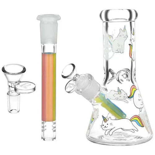 8" Caticorns Beaker Bong