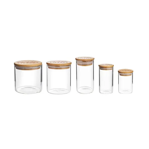 Glass Storage Jar with Bamboo Lid by Piranha - Medium 300ml