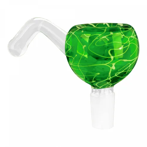 Red Eye Glass 14mm Van Halen Bowl Piece - Green & White