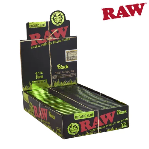 Raw Black Organic 1 1/4" Rolling Papers