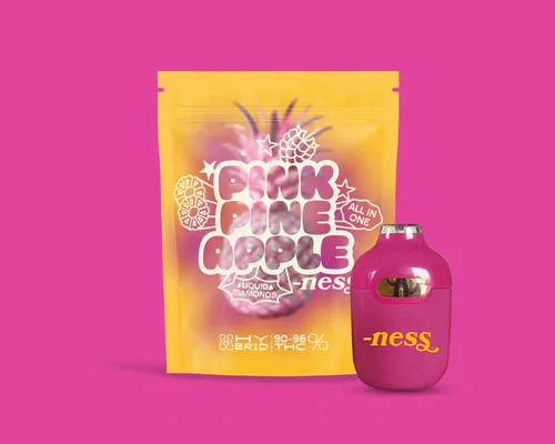 NESS- Pink Pineapple LIQUID DIAMOND Disposable Vape 1g NESS- Pink Pineapple LIQUID DIAMOND Disposable Vape 1g