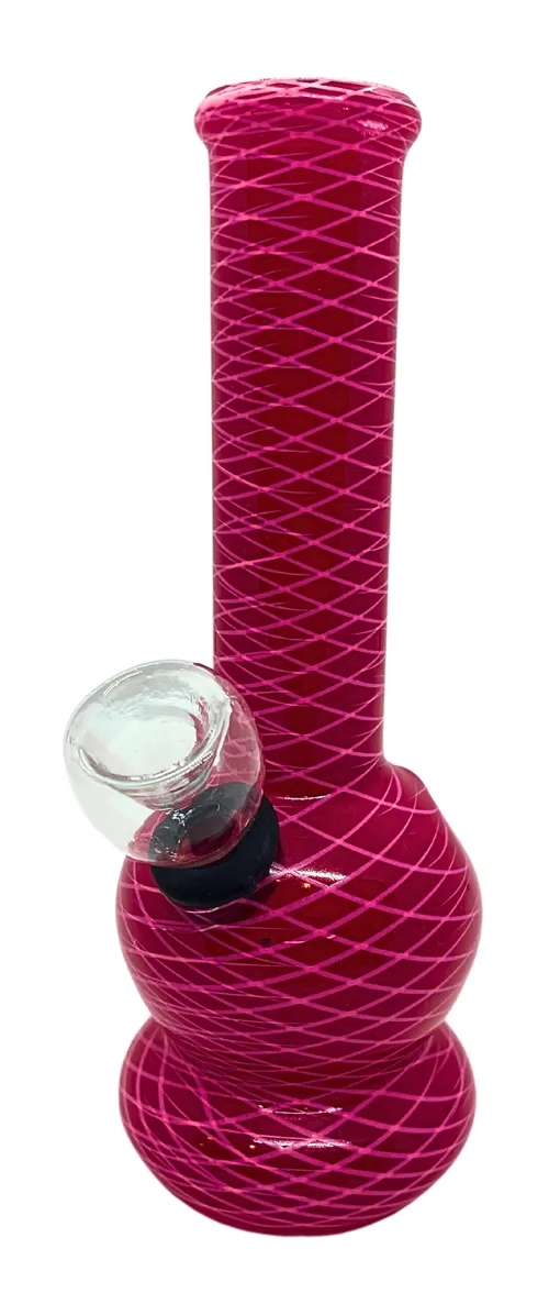 5" Waterpipe Glass Mini Bong - 5" Waterpipe Glass Mini Bong - Red Line