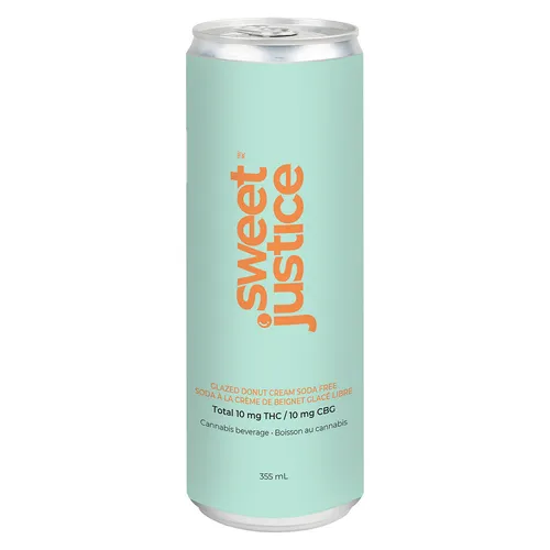 Sweet Justice - Glazed Donut Cream Soda Free 10 +10 CBG 355ml Sweet Justice - Glazed Donut Cream Soda Free 10 +10 CBG 355ml