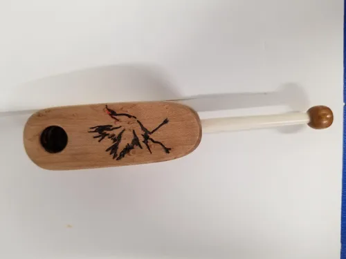 Hancrafted Maple Wood Crane Pipe