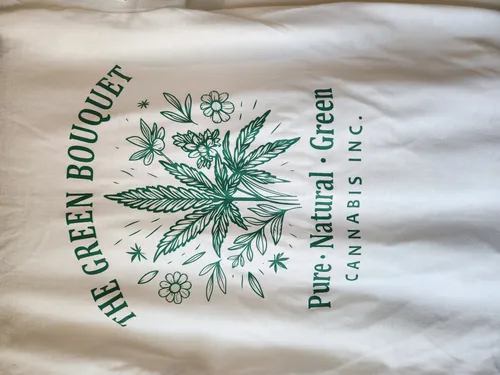 White Green Bouquet Cannabis T-shirts Unisex