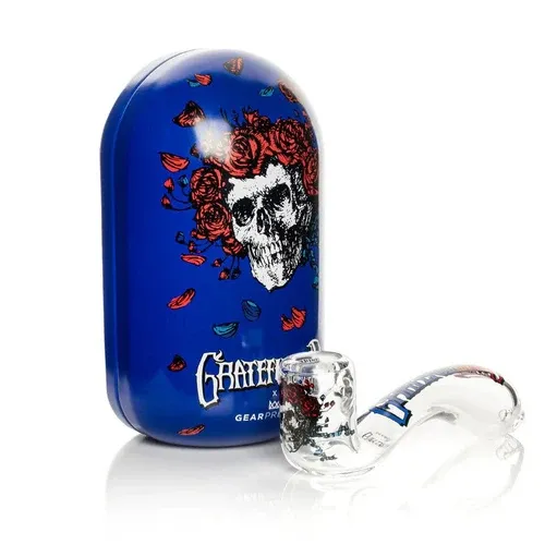 Grateful Dead x GEAR Premium | 5.5" Bertha Sherlock Hand Pipe In Collectible Tin