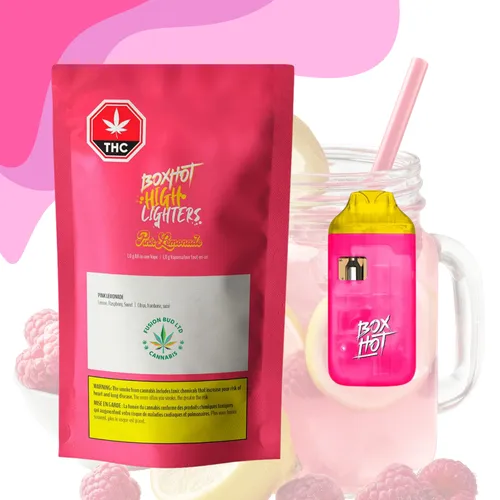 BOXHOT HIGH LIGHTERS- Pink Lemonade AIO Disposable vape 1g BOXHOT HIGH LIGHTERS- Pink Lemonade AIO Disposable vape 1g
