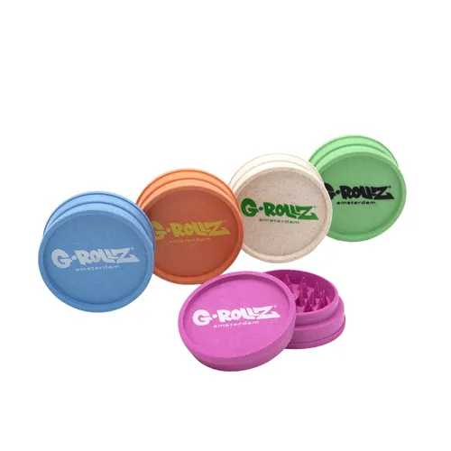 G-Rollz 60mm 2-Part Hemp Grinder Assorted Colours