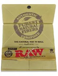 RAW - Raw Classic Artesano Cigarette Paper - 1 1/4" with TIPS & Tray