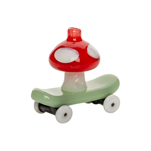 Red Eye Glass Mushroom Skateboard Carb Cap