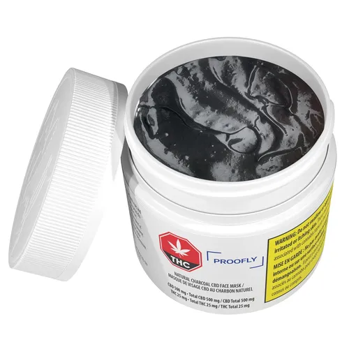 Proofly - Natural Charcoal CBD Face Mask - Natural Charcoal CBD Face Mask 100g Creams and Lotions