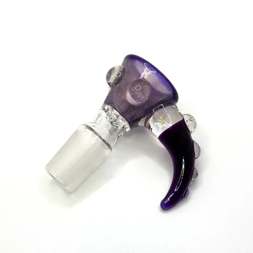 Terr-e - Purple Cropal Horn w/ Opal - 4 Hole - 18mm