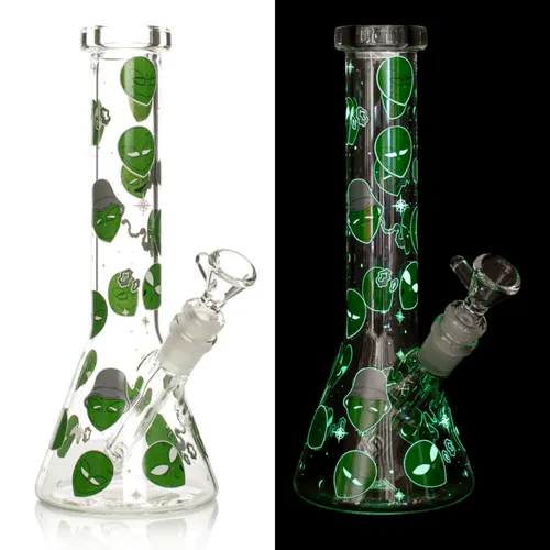 Red Eye Glass 10" Alien Glow-in-the-Dark Beaker