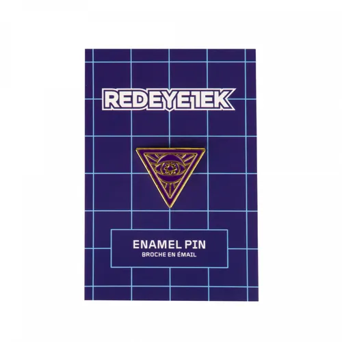 Red Eye Tek Enamel Triangle Pin