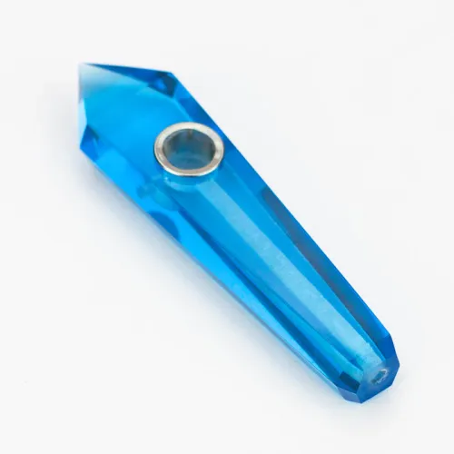 Blue Crystal Transparent Pipe with choke