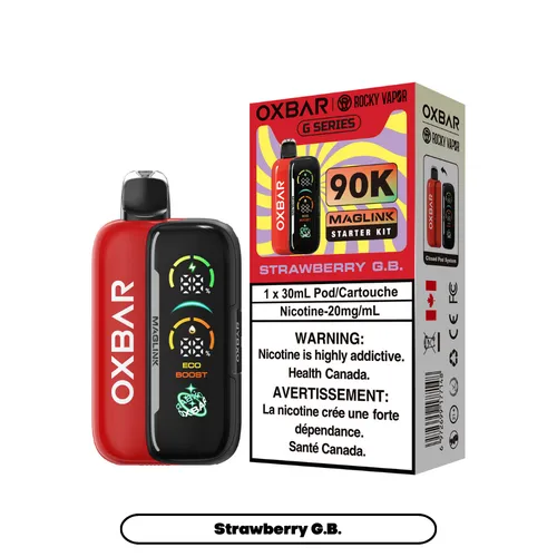 Rocky Vapor Oxbar Maglink - G Series - Strawberry G.B 90k Starter Kit