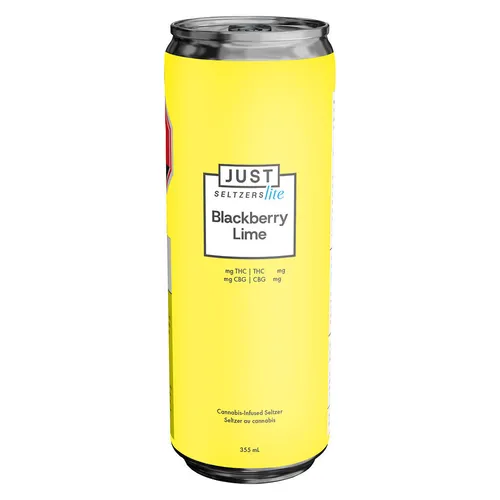 JUST Seltzers Lite - Blackberry Lime 2.5 THC - Blackberry Lime 2.5 THC + 5 CBG 355ml Beverages
