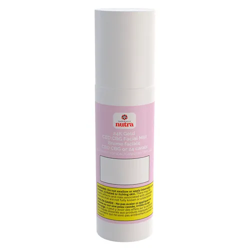 Naturally Nutra - 24K Gold CBD:CBG Facial Mist - Hybrid - 60ml Naturally Nutra - 24K Gold CBD:CBG Facial Mist - Hybrid - 60ml