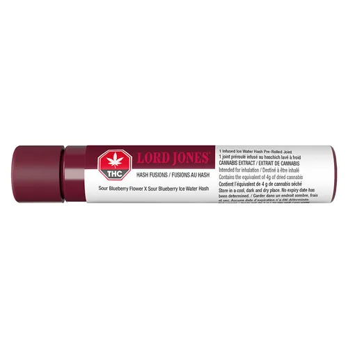 Lord Jones Sour Blueberry Hash Infused Pre Rolls