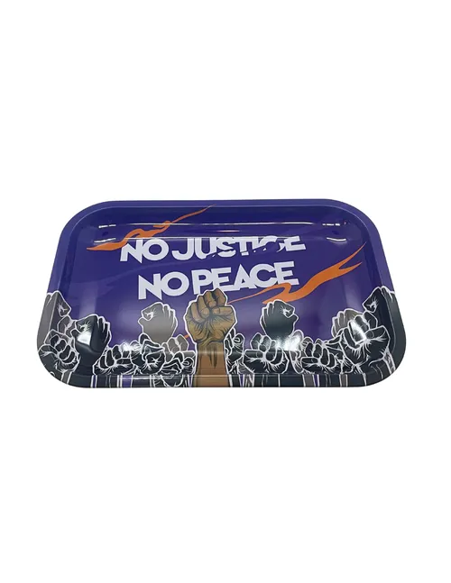 Medium Rolling Trays - Medium Rolling Tray | No Justice No Peace