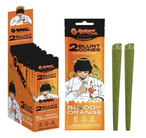 G-Rollz Bloody Orange 2pc Terpene infused cones