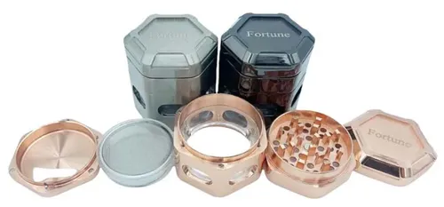 Medium Fortune 4 Parts Metal Grinders - Medium Fortune 4 Parts Metal Grinders - Rose Gold