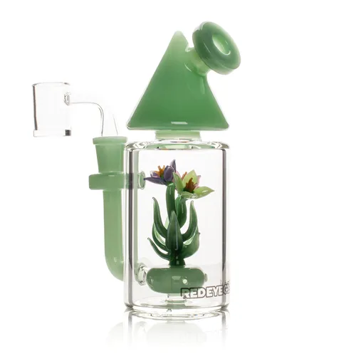 Red Eye Glass 7" Terrarium Concentrate Rig - Jade Green